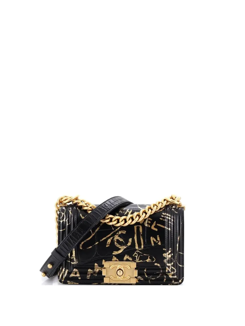 Chanel Boy Flap Bag Graffiti Crocodile #242868C48B